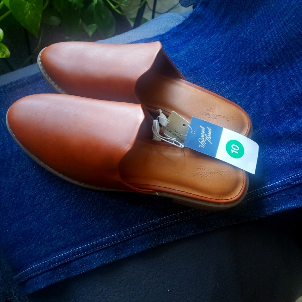 Sable brown backless mules
